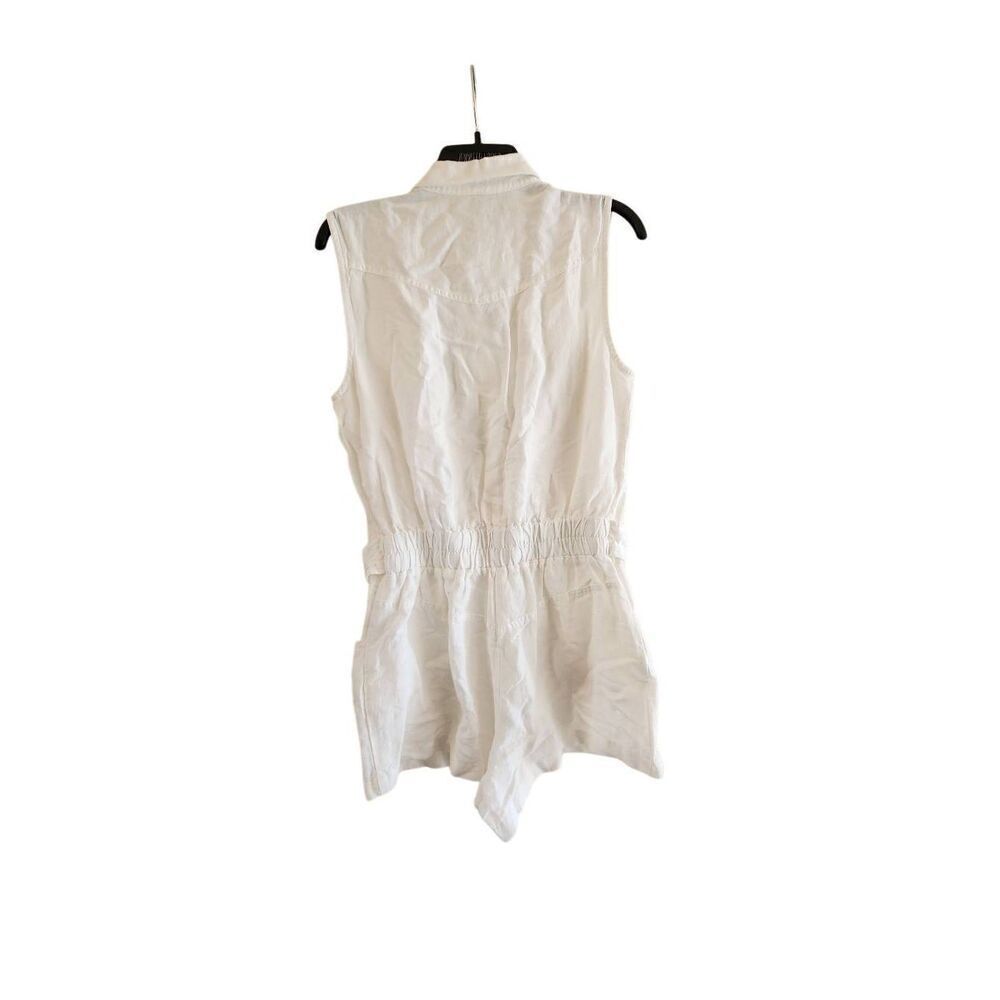 Young Fabulous and Broke YFB  white linen blend romper size small - Picture 2 of 9